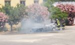 Auto in fiamme a Colle di Val d'Elsa VIDEO