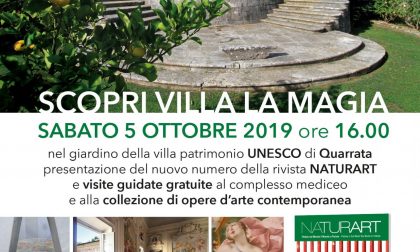 Sabato 5 ottobre a Villa La Magia a Quarrata la presentazione di Naturart 34