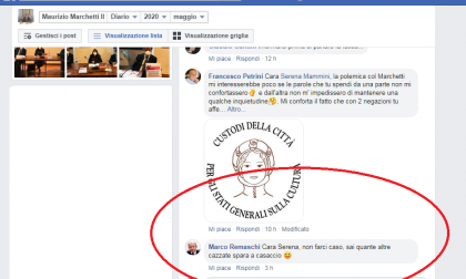 Remaschi scrive su Facebook che Marchetti (FI) «spara cazzate a casaccio»