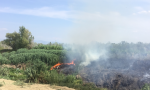 Incendio in corso a Signa sull’alveo del fiume Bisenzio: sul posto i vigili del fuoco - GUARDA LE FOTO