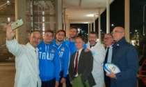 Una rappresentanza della Nazionale Italiana Rugby a Careggi per sensibilizzare sulle malattie oncologiche