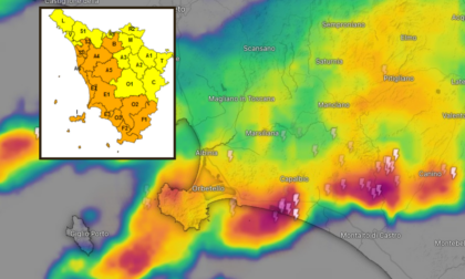 Maltempo in Toscana, allerta arancione venerdì 25 ottobre: temporali a Grosseto, la situazione fiumi