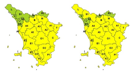 Meteo Toscana, allerta gialla per vento e neve anche lunedì 13 gennaio