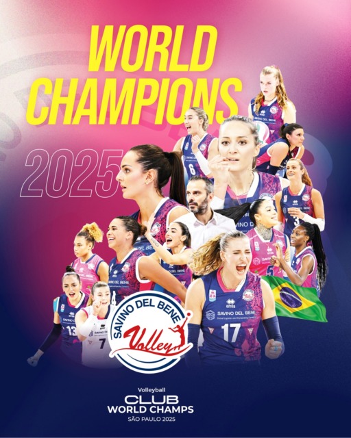Savino del Bene conquista il Mondiale di volley per club battendo Conegliano