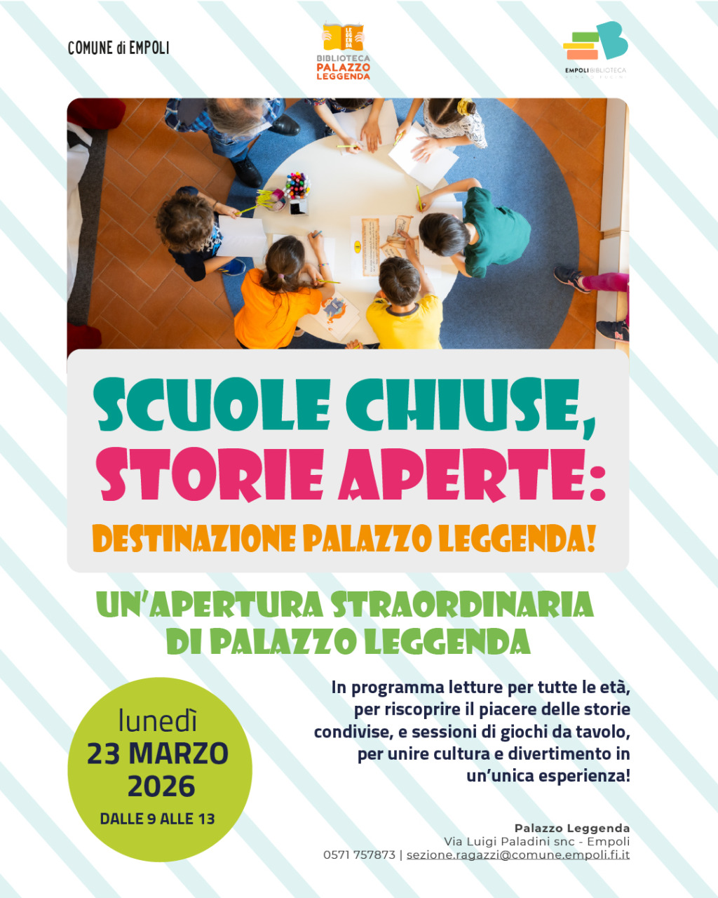 Biblioteca aperta per i bimbi durante il referendum